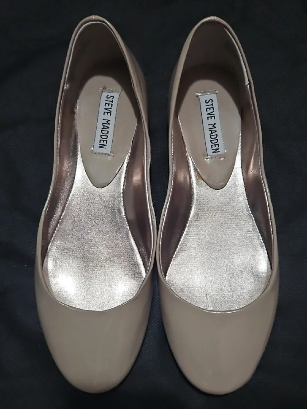 Steve Madden Nude Patent Flats